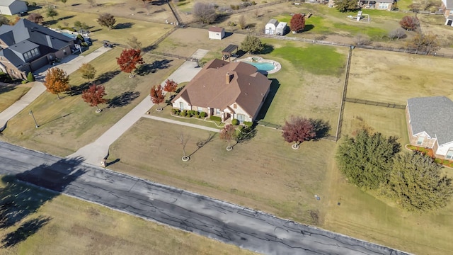 aerial view featuring a residential view