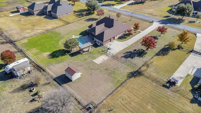 exterior space with a lawn and a garage