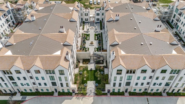 drone / aerial view with a residential view