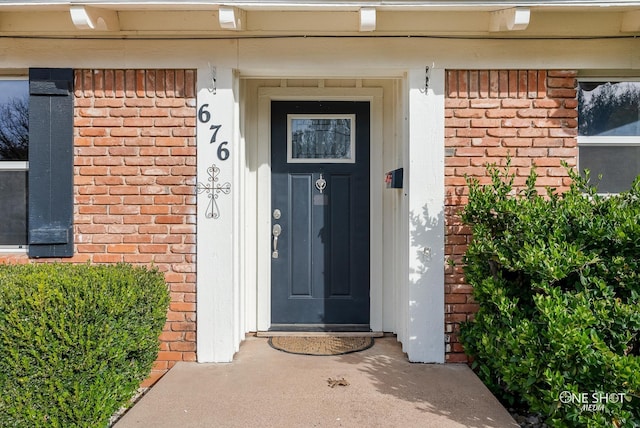 view of doorway to property