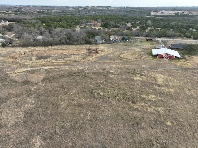 aerial view with a rural view