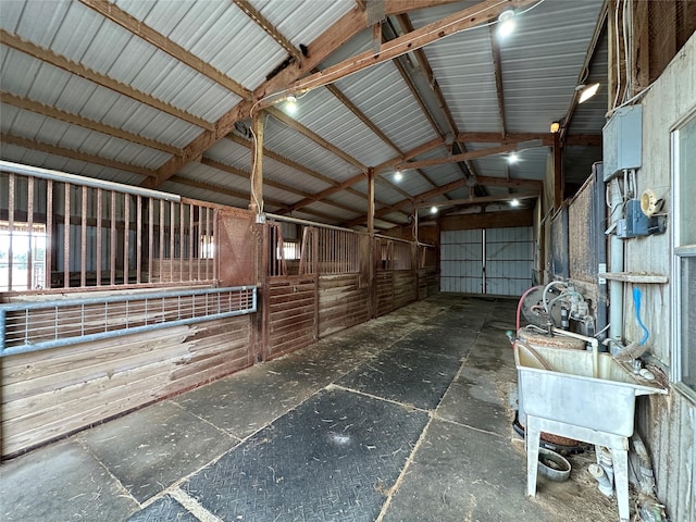 view of horse barn