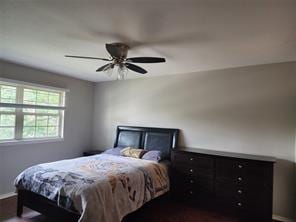 bedroom with ceiling fan