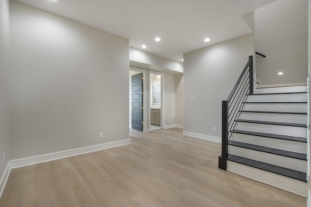 interior space with hardwood / wood-style flooring