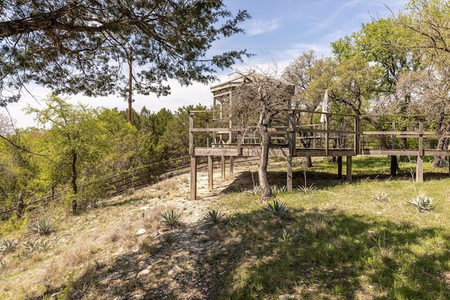 view of jungle gym