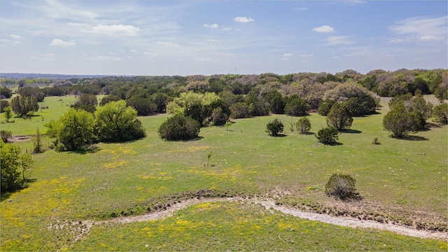 aerial view with a rural view