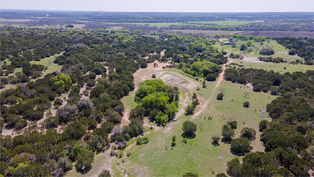 aerial view with a rural view