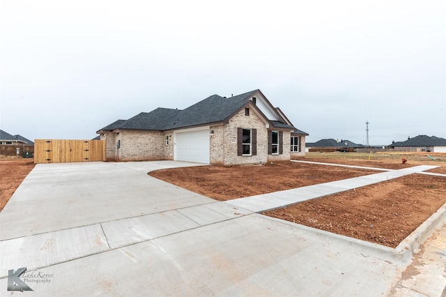 view of front of home featuring a garage