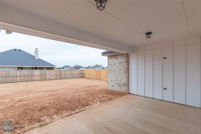 view of yard with a patio area