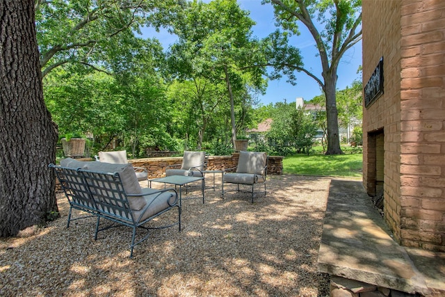 view of yard with a patio