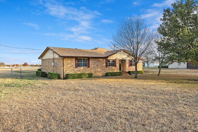 view of single story home