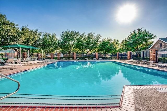 view of pool featuring a patio area