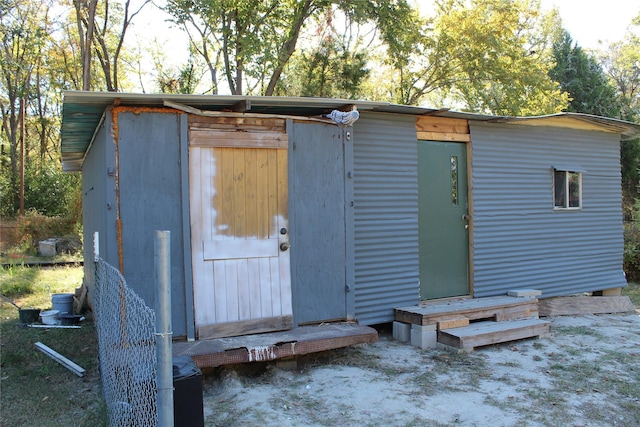 view of outdoor structure