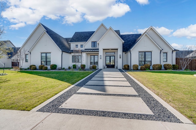 view of front of house with a front yard