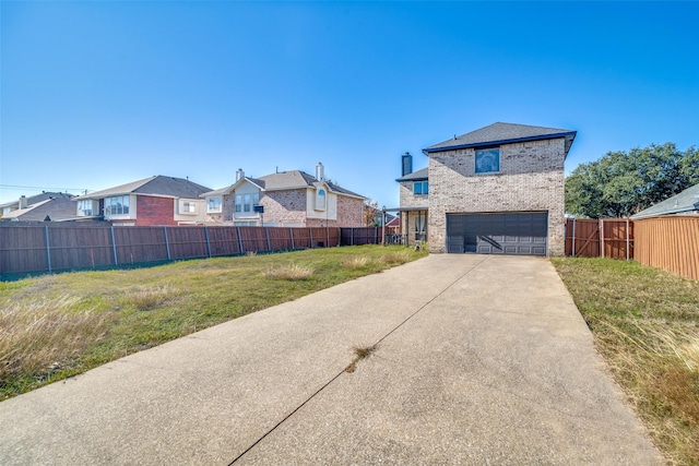 exterior space featuring a garage