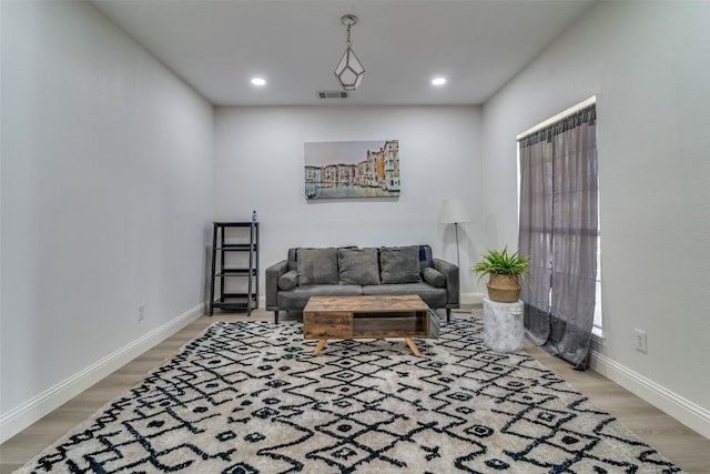 interior space with wood-type flooring