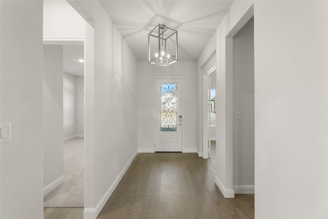1057 Fleetwood Dr, Justin, TX 76247 - foyer entrance featuring a notable chandelier and light hardwood / wood-style flooring