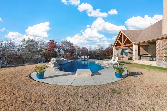 view of pool with a patio area