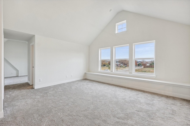 interior space featuring high vaulted ceiling