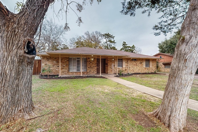 ranch-style house with a front yard