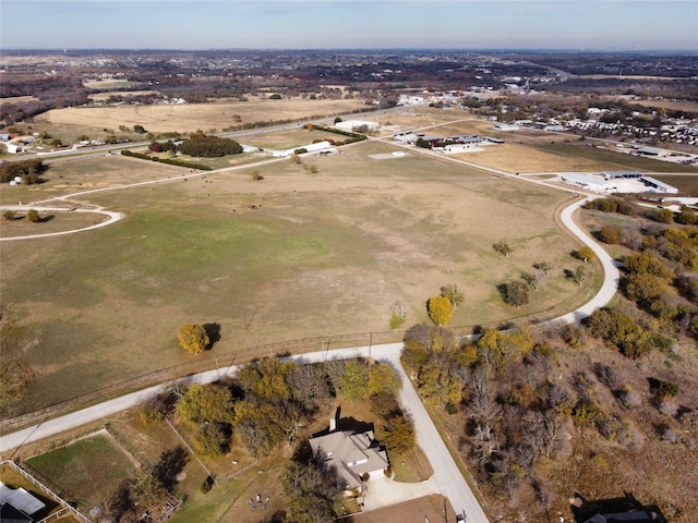 drone / aerial view featuring a rural view