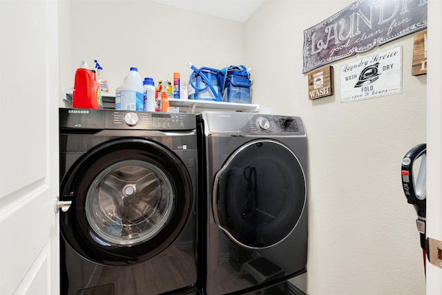 laundry area featuring independent washer and dryer