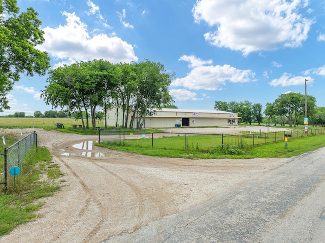 view of street featuring a rural view