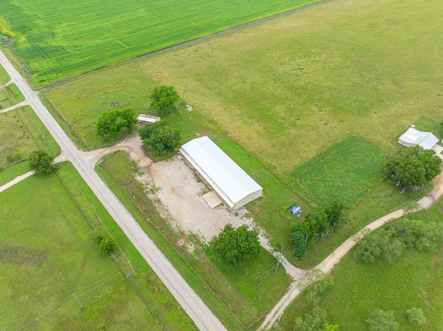 aerial view featuring a rural view