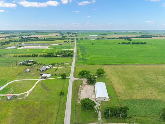 bird's eye view with a rural view