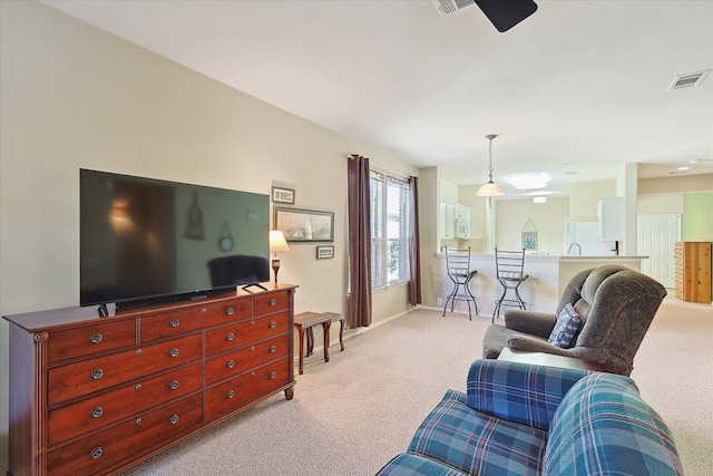 view of carpeted living room