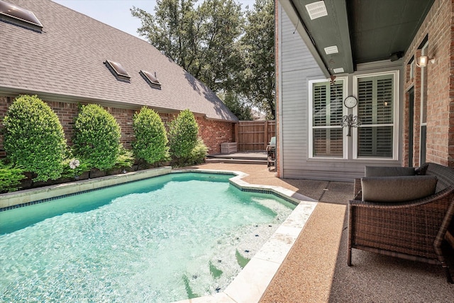 view of pool with a patio area