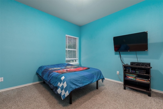 bedroom with carpet