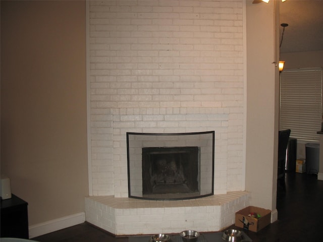 room details with a fireplace