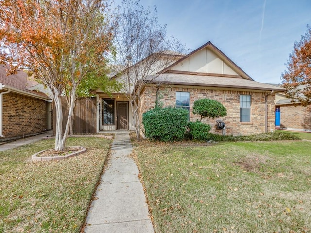 view of front of house with a front yard