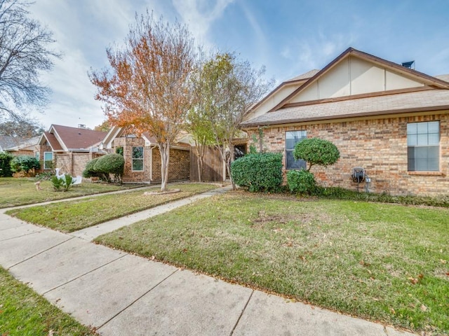 view of front of home with a front yard