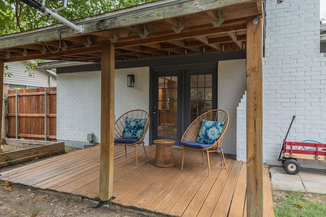 view of wooden deck