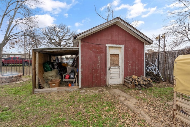 view of outbuilding