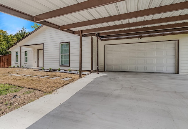 view of front of home with concrete driveway