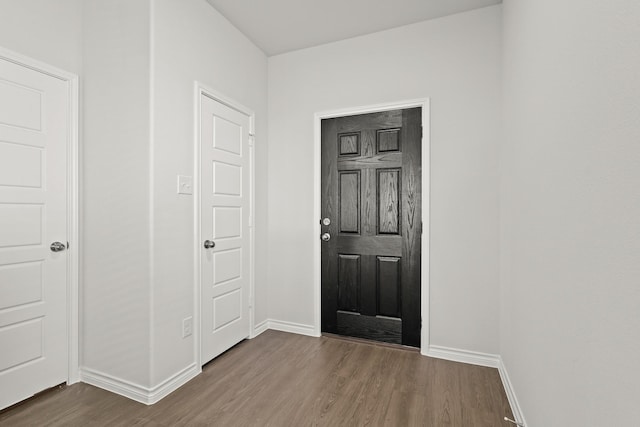 foyer featuring hardwood / wood-style floors