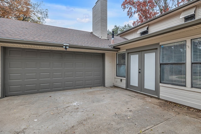 exterior space featuring french doors