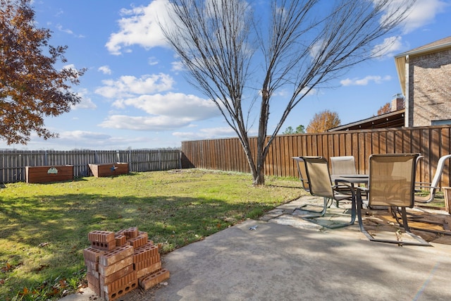 view of yard featuring a patio area