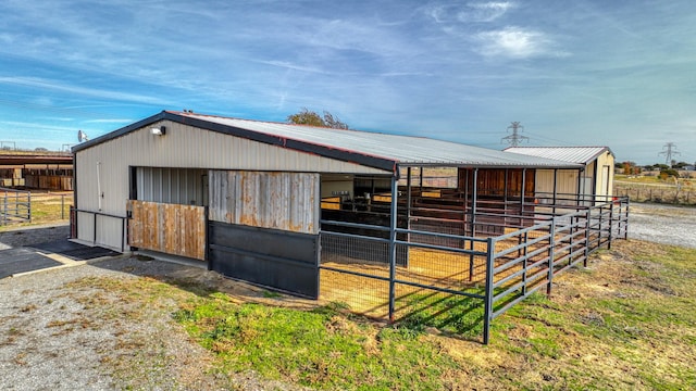 view of horse barn