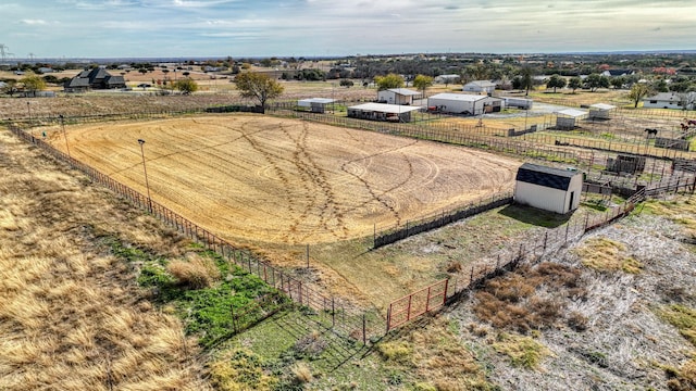 bird's eye view featuring a rural view