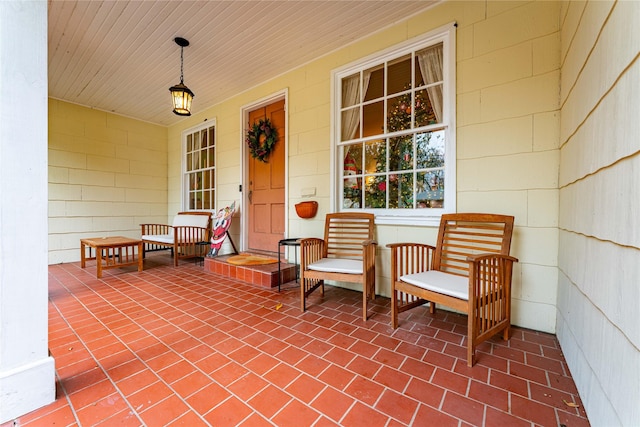 view of patio / terrace featuring covered porch