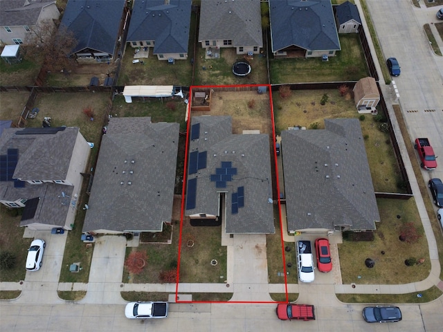 bird's eye view featuring a residential view