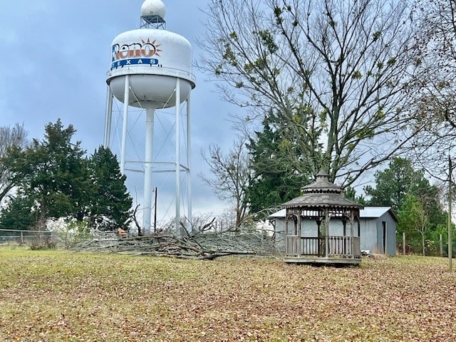 view of yard featuring a gazebo