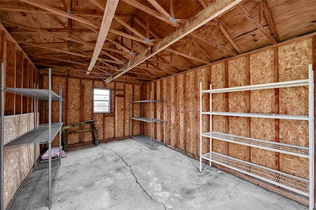 view of storage room