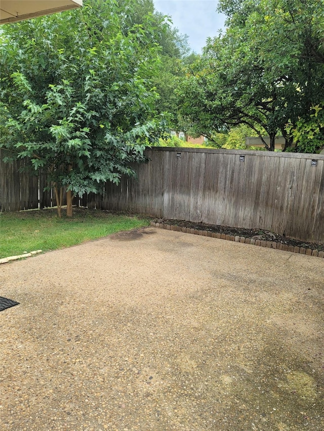 view of yard with a patio area