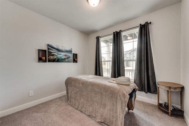 bedroom featuring carpet