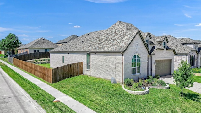 view of home's exterior with a lawn